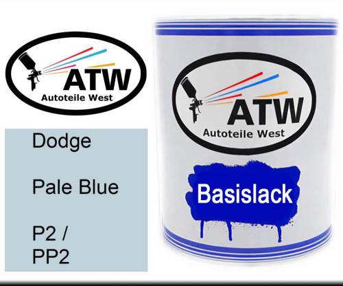 Dodge, Pale Blue, P2 / PP2: 1L Lackdose, von ATW Autoteile West.